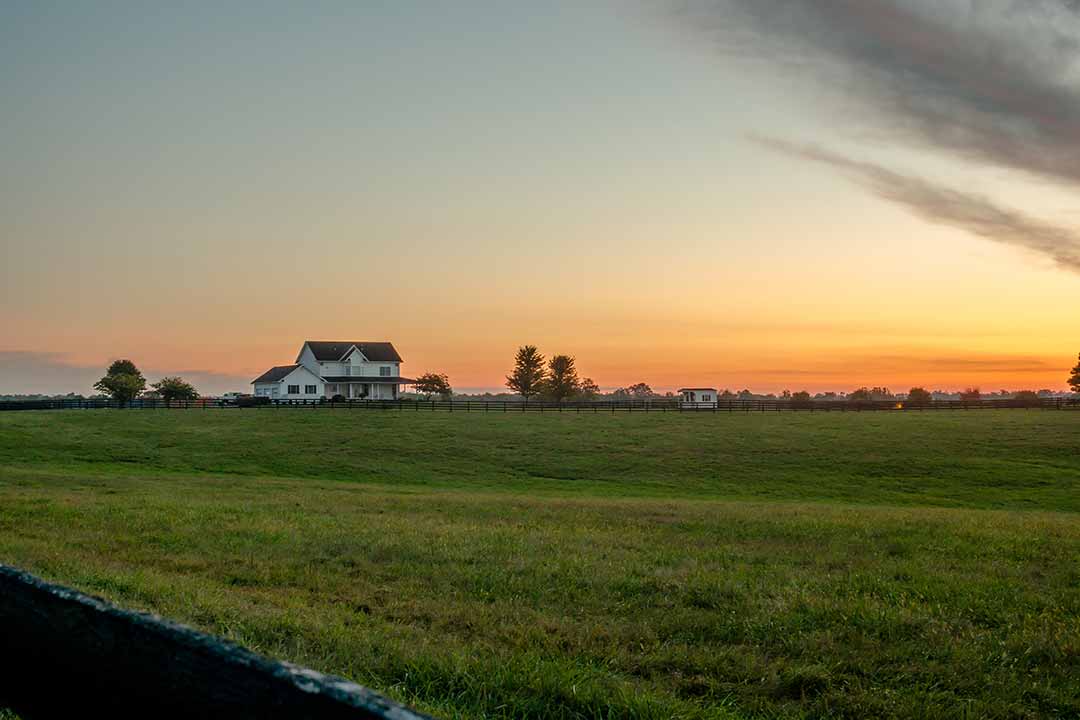 Home on farmland